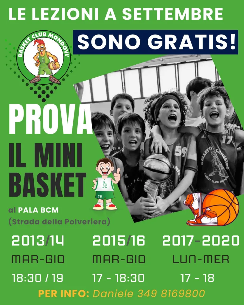 Orari Ufficiali del minibasket (Lezioni Gratuite!)